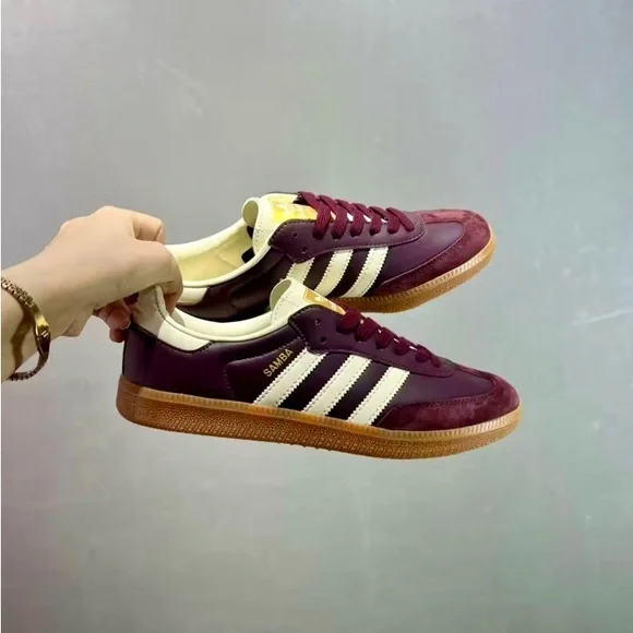 Adidas Samba OG Sneakers – Maroon / Cream White / Gum Sole (Women’s 7.5) - Picture 1 of 7
